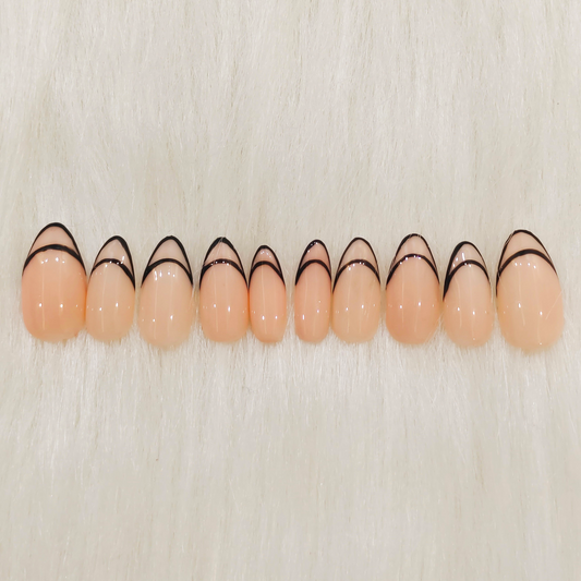 Black Liner French Nails