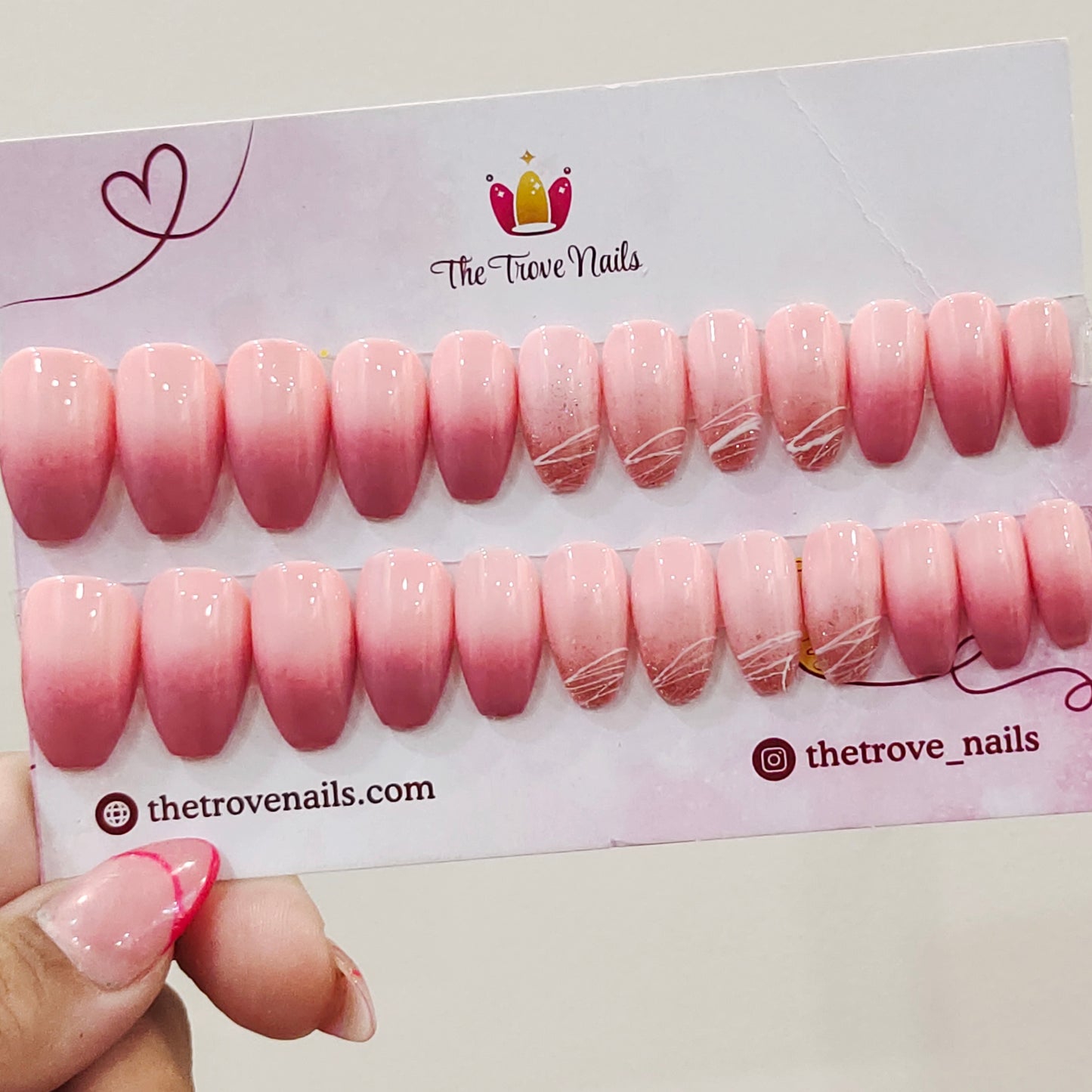 Pink Glitter Ombre Nails