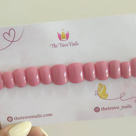 Nude Pink Solid Nails