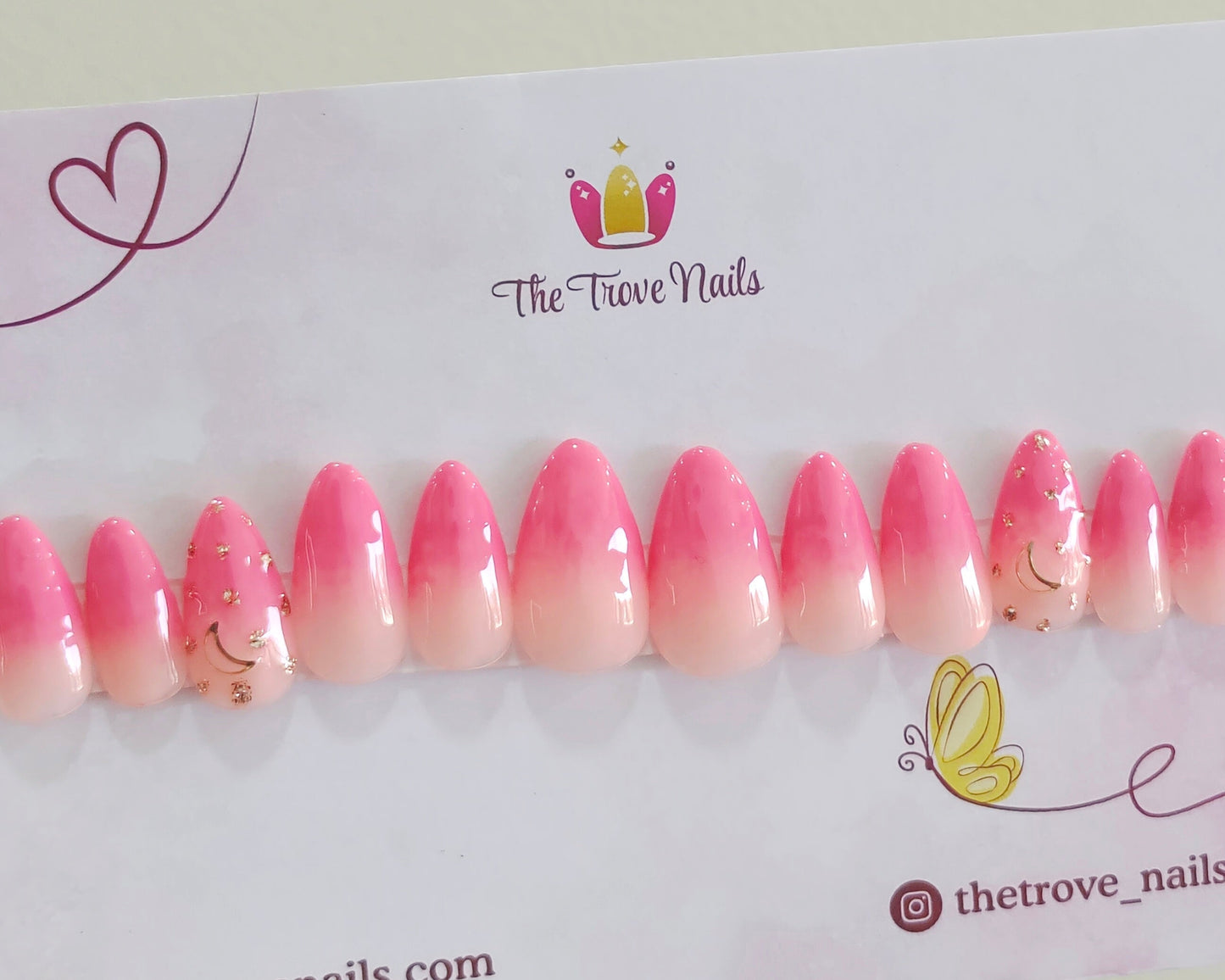 Pink Ombre Nails