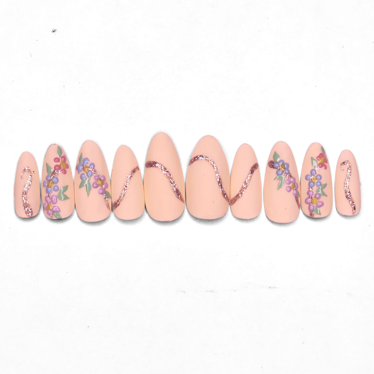 Peach Floral Wave