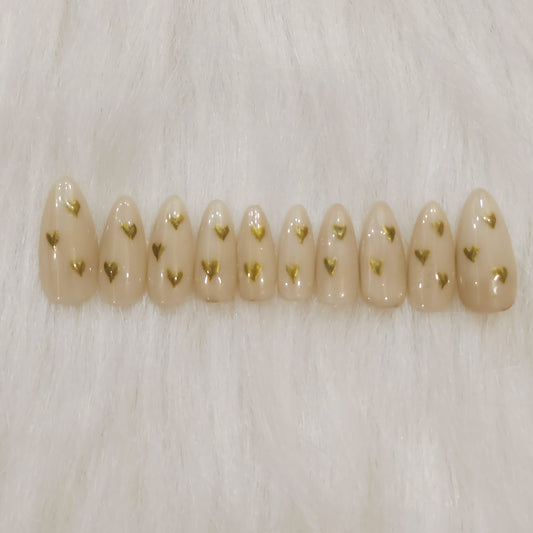 Chrome Heart Nude Nails