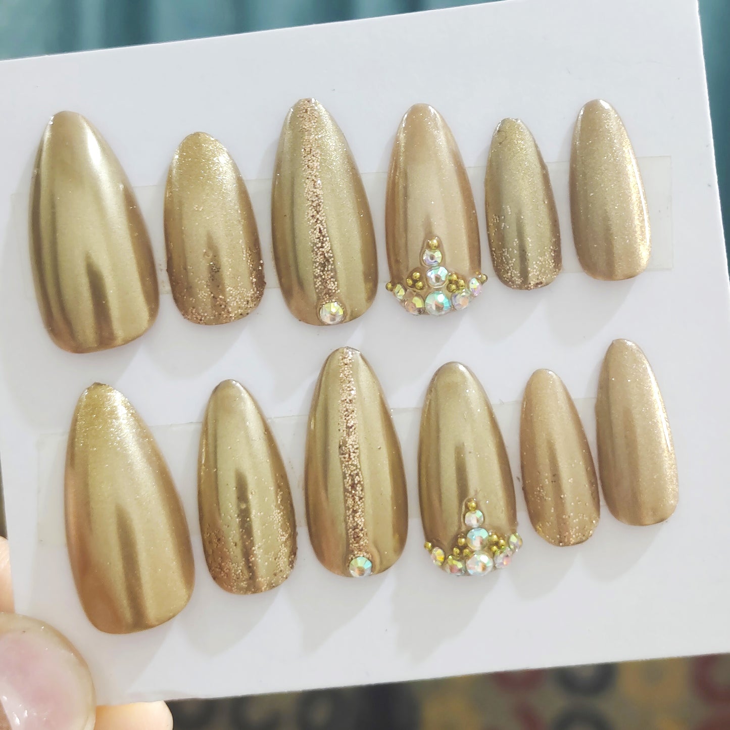 Trendy Chrome Party Nails