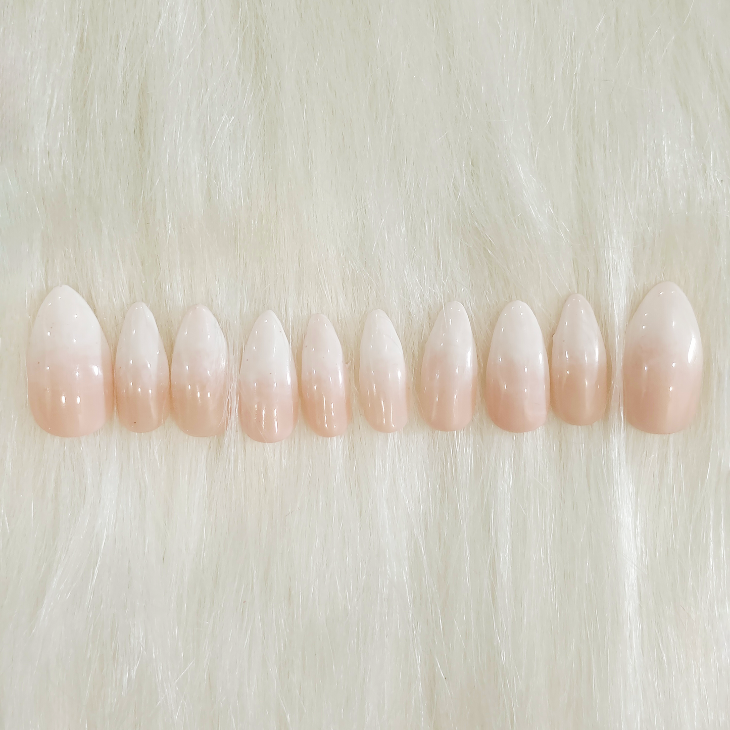 White Ombre Nails