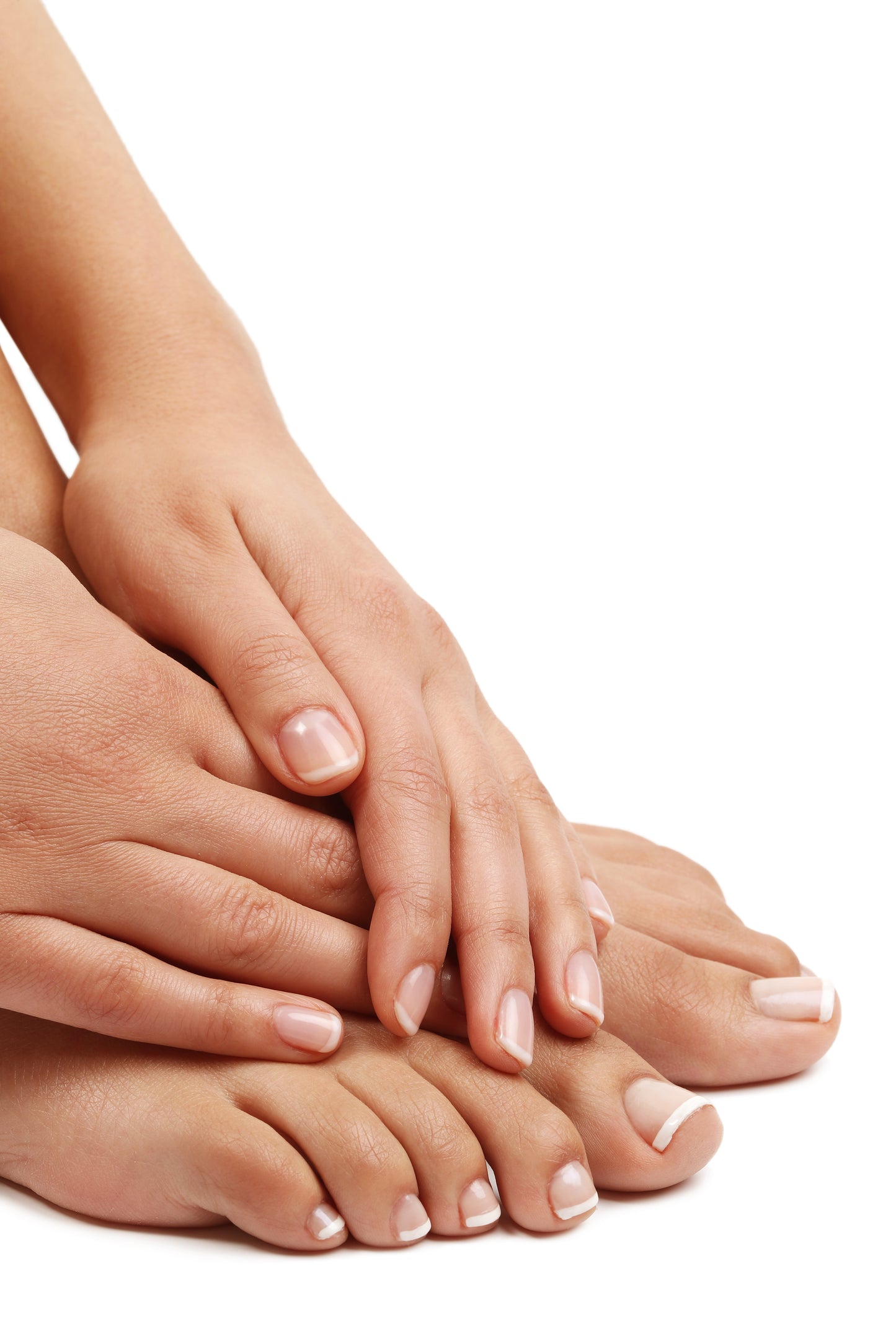 Classic french Toe Nails