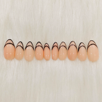 Black Liner French Nails