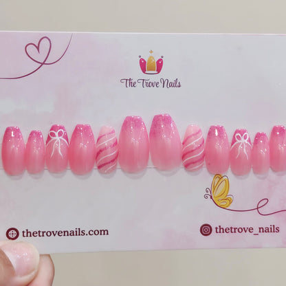 Pink Holiday Nails