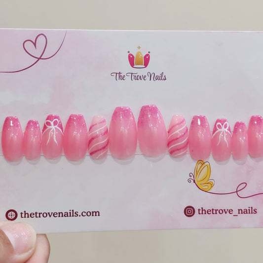 Pink Holiday Nails