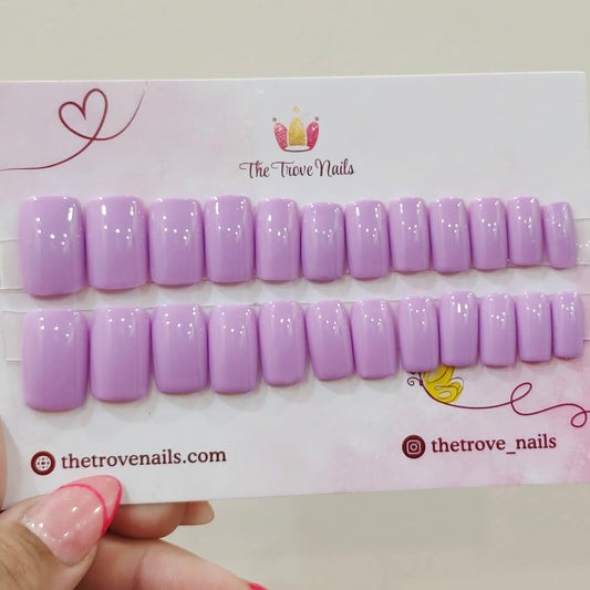Solid Lavender Nails