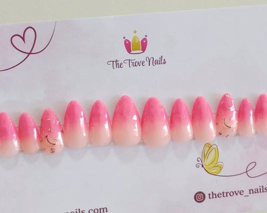 Pink Ombre Nails