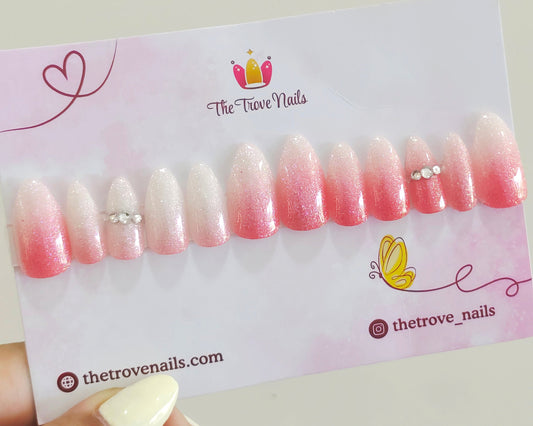 Red Ombre Ring Nails