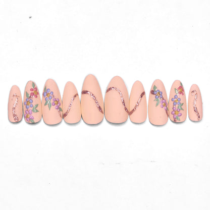 Peach Floral Wave